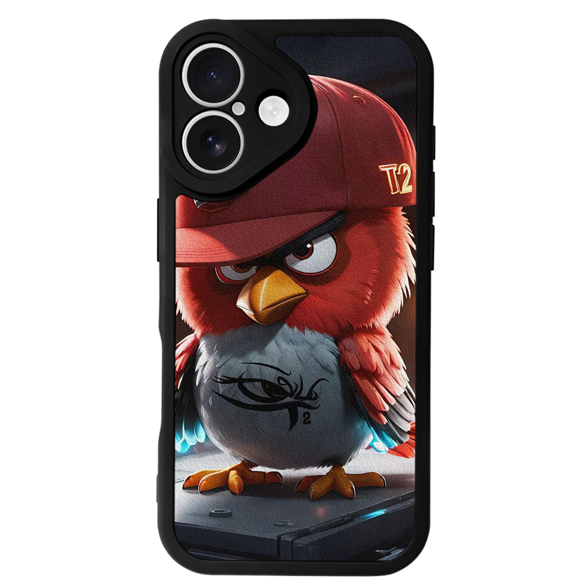 （画像用） Angry Birds アングリーバード 【iPhone 16シリーズ対応】シリコンスマホケース（レザー調） 材質：シリコン